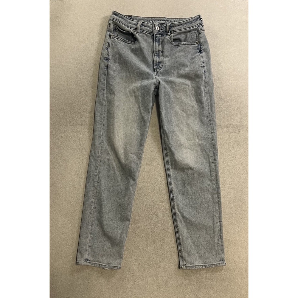 American Eagle Stretch Mom Jeans Women's Size 6 Reg Light Wash Denim Fits 28x26